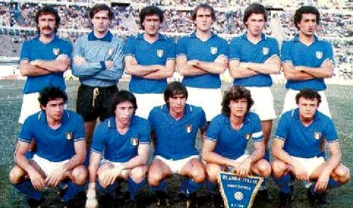 La formazione dell'Italia che pareggiò per 1-1 con i Paesi Bassi il 6 gennaio 1981